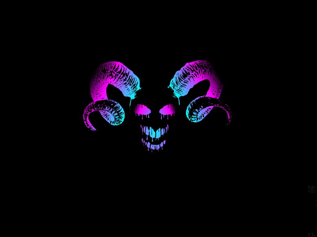 Wallpaper demon’s horns, amoled desktop wallpaper, hd image, picture