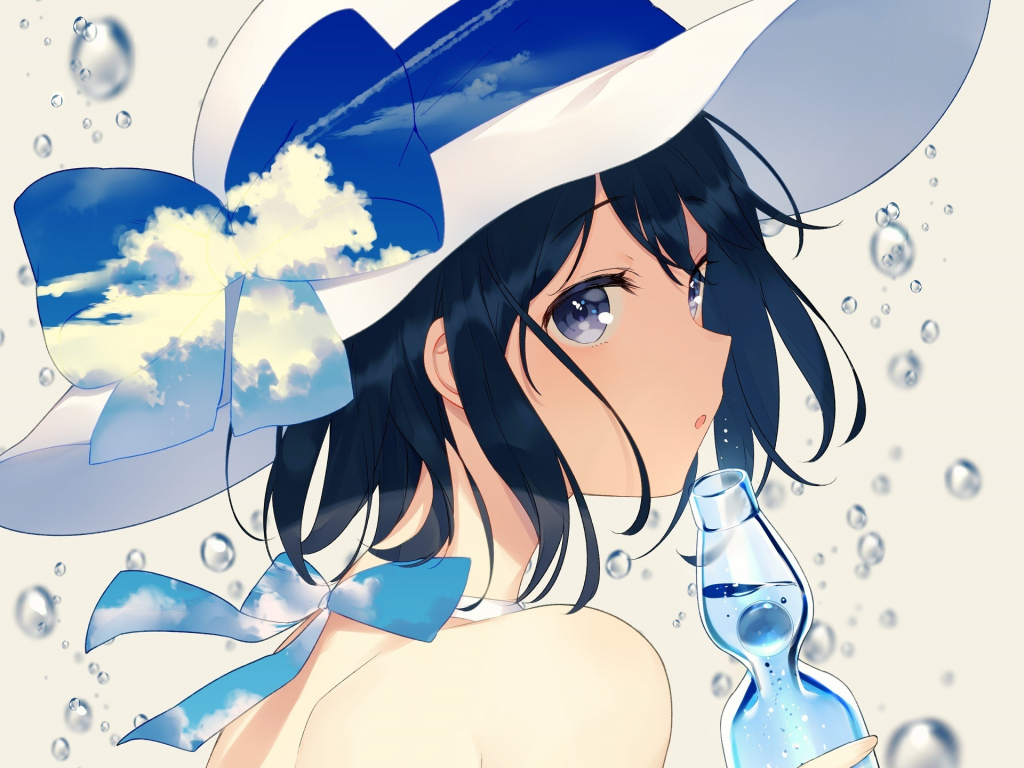 Anime Blue Drop HD Wallpaper