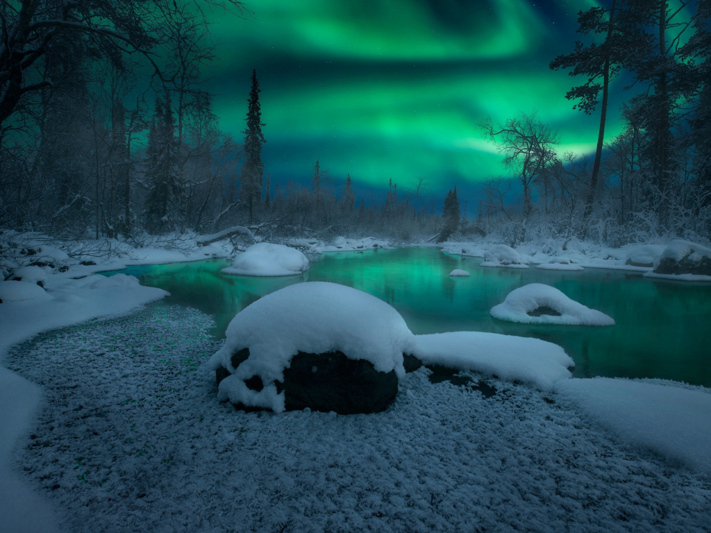 Wallpaper lake, northern lights, winter desktop wallpaper, hd image,  picture, background, d0b83c | wallpapersmug