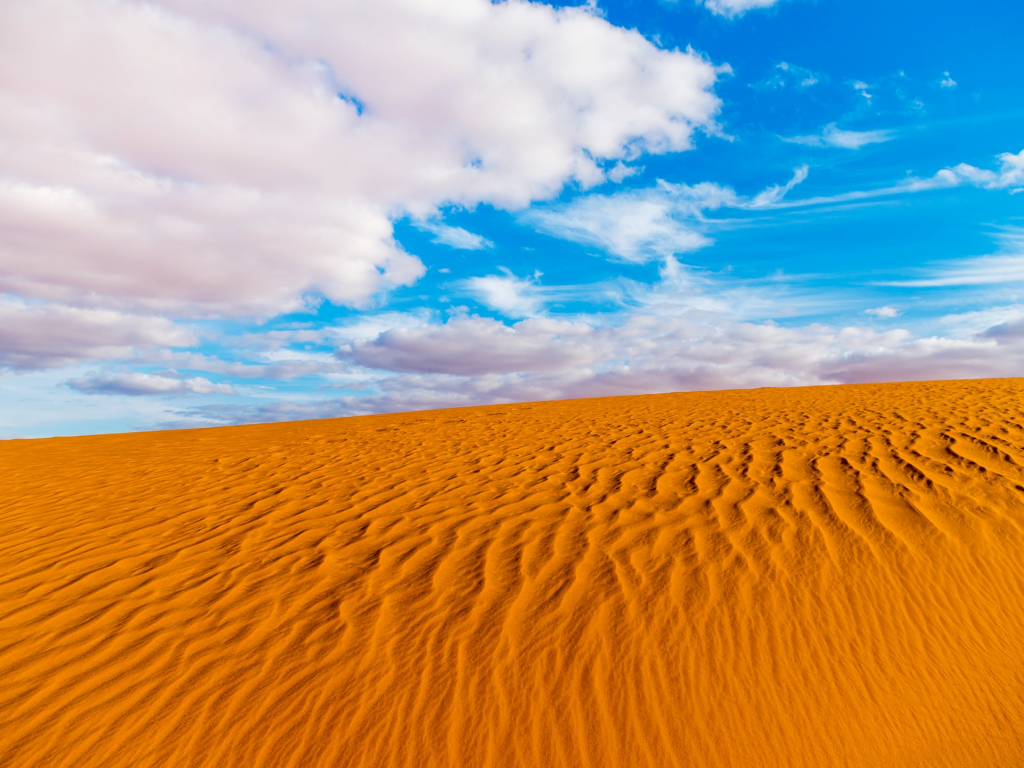 Wallpaper algeria desert, sahara, sand, clouds, blue sky desktop ...