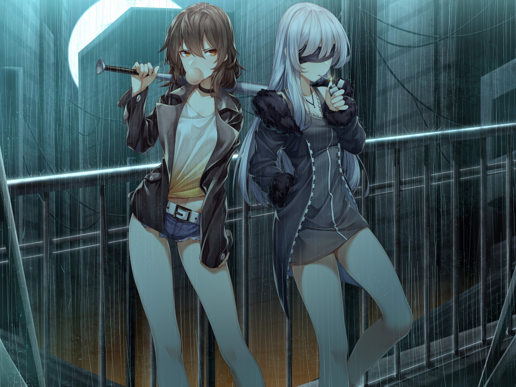 Wallpaper anime girls, original, rain, art desktop wallpaper, hd image,  picture, background, e03a02 | wallpapersmug