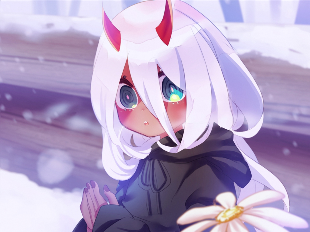 Desktop Wallpaper Cute Devil Anime Girl Zero Two Hd Image Picture Background E6cef5