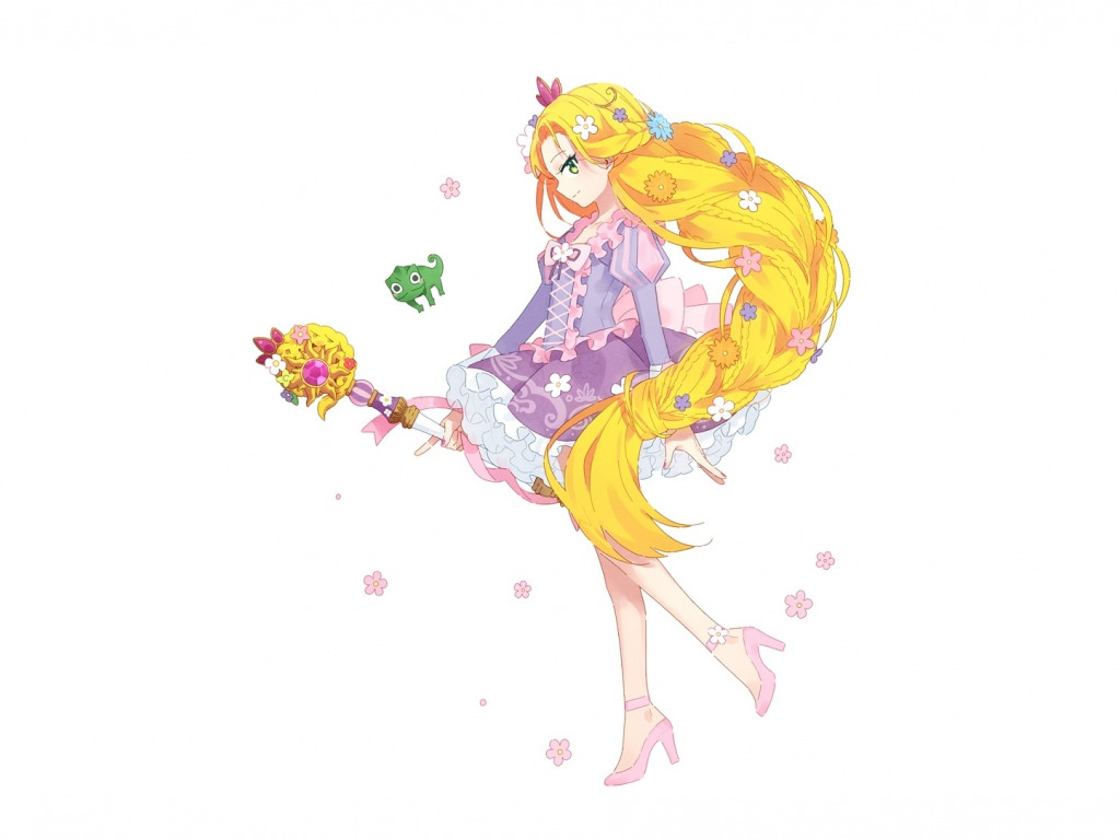 Rapunzel from Tangled Anime - DrawingNow