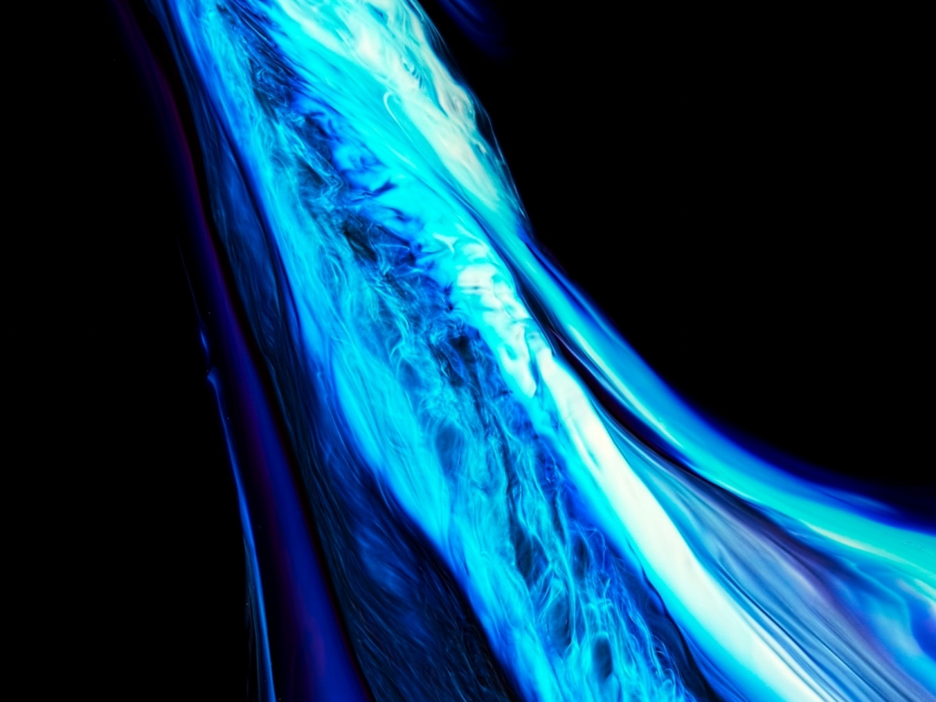 Desktop wallpaper blue flowing fluid, abstract, hd image, picture