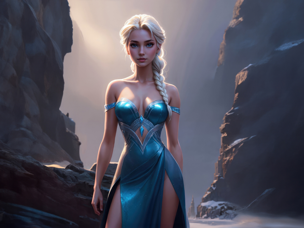 Wallpaper snow queen elsa, frozen, art desktop wallpaper, hd image,  picture, background, f78abb