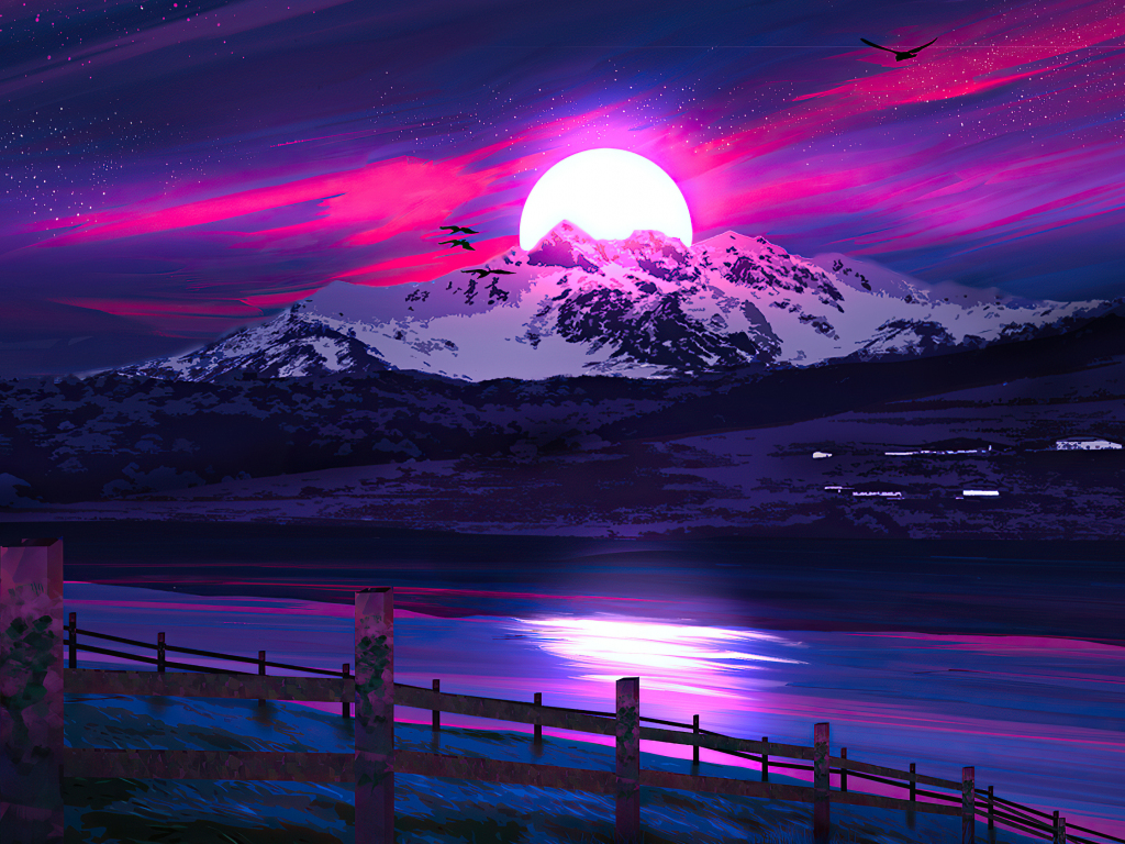 neon landscape