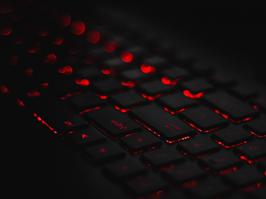 Wallpaper keyboard, dark, red glow desktop wallpaper, hd image, picture,  background, fcf931 | wallpapersmug