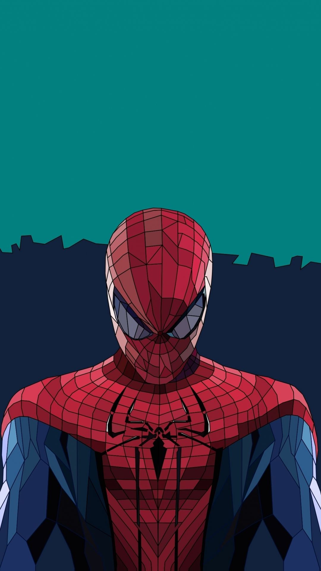 Download wallpaper 1080x1920 spider-man, low poly, art, 1080p wallpaper,  samsung galaxy s4, s5, note, sony xperia z, z1, z2, z3, htc one, lenovo  vibe, google pixel 2, oneplus 5, honor 9, xiaomi