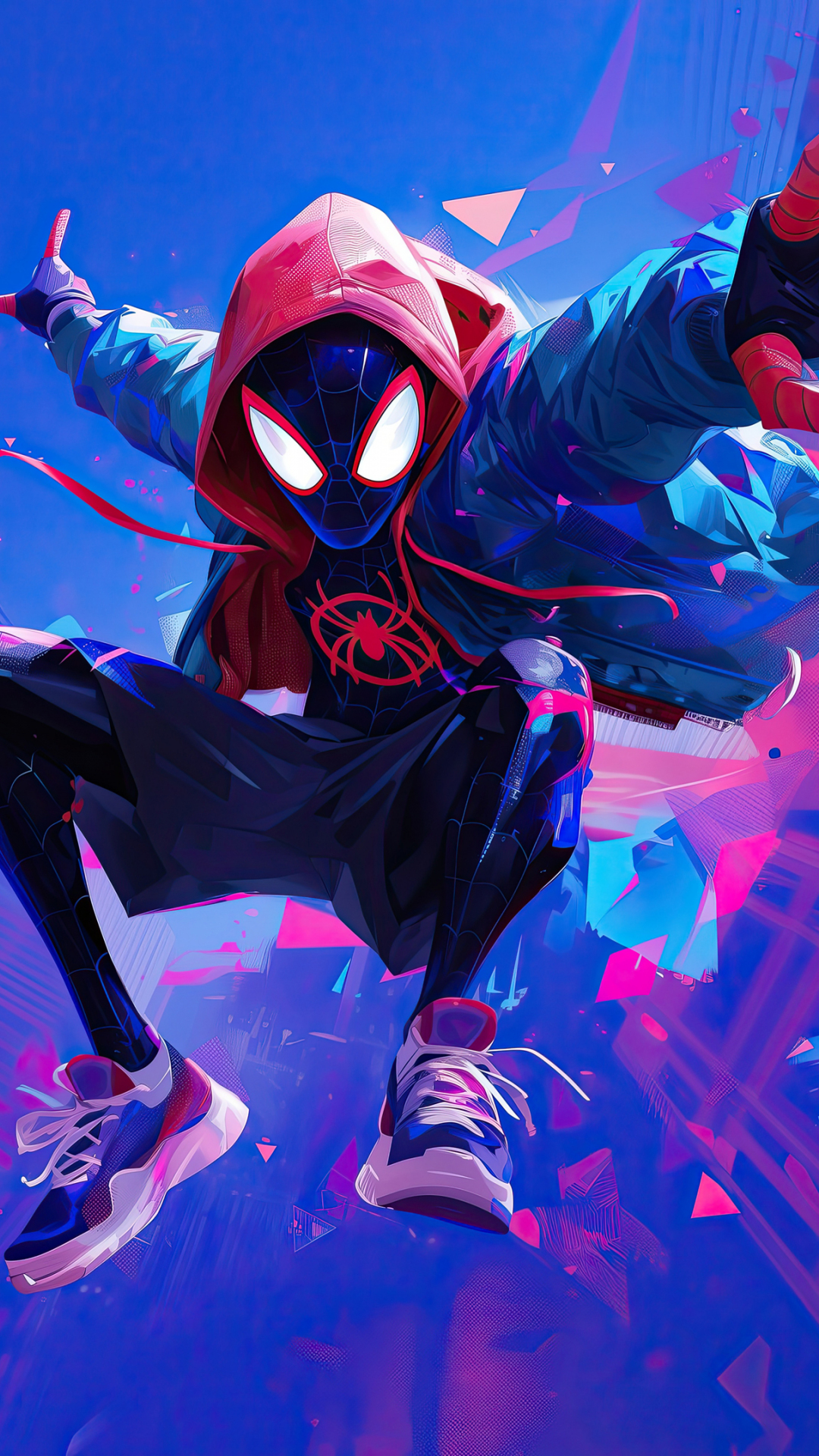 Download wallpaper 1080x1920 miles morales, ultimate spider-man, art ...