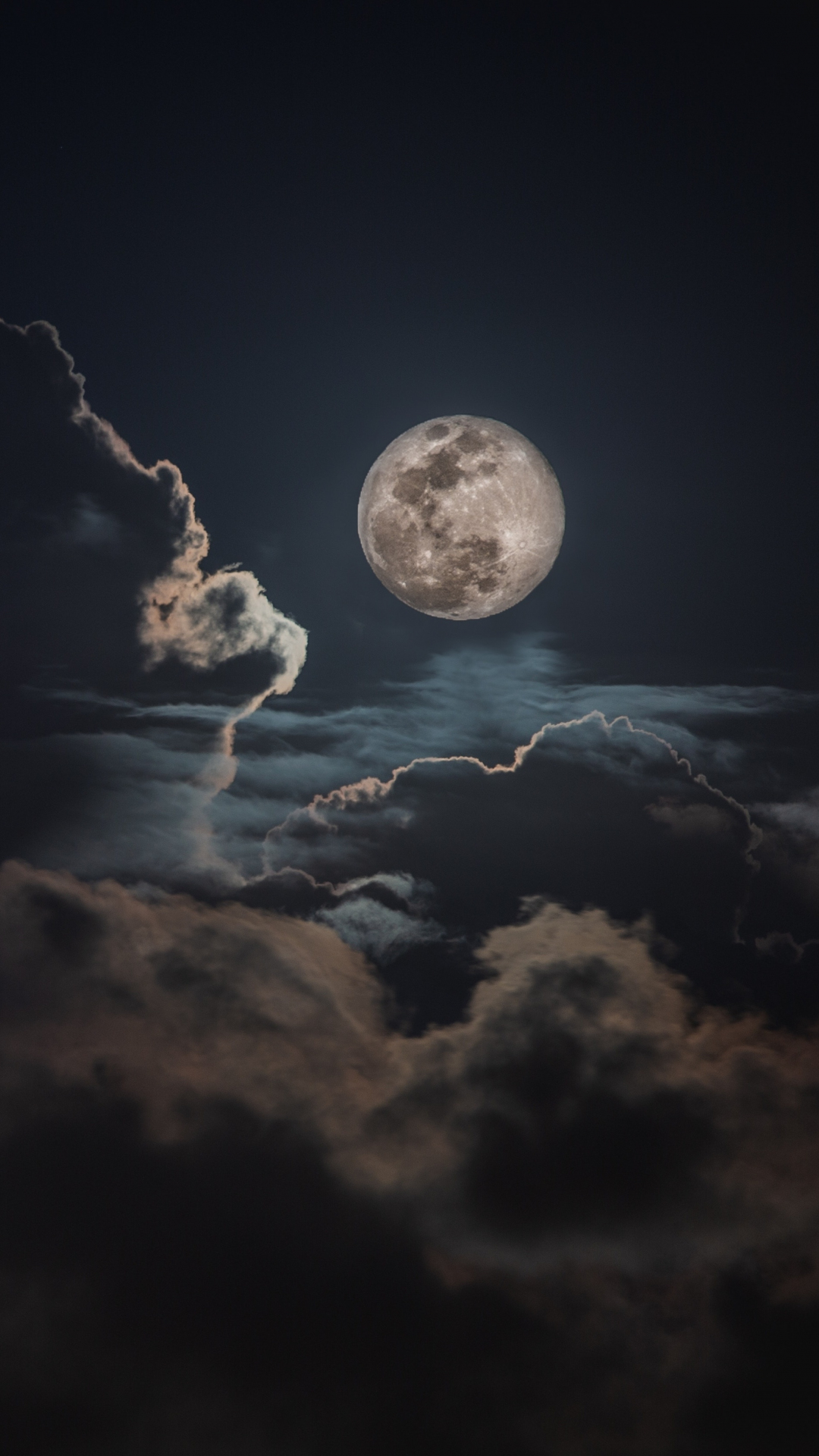 Download wallpaper 1080x1920 night, clouds and moon, sky, 1080p wallpaper,  samsung galaxy s4, s5, note, sony xperia z, z1, z2, z3, htc one, lenovo  vibe, google pixel 2, oneplus 5, honor 9,
