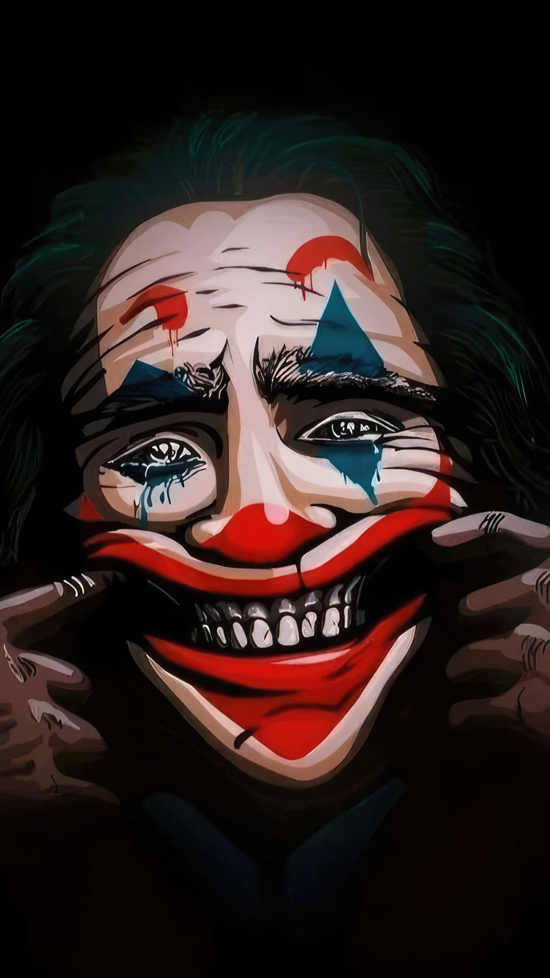 The Joker Batman Black White Painting Art iPhone Wallpapers Free Download