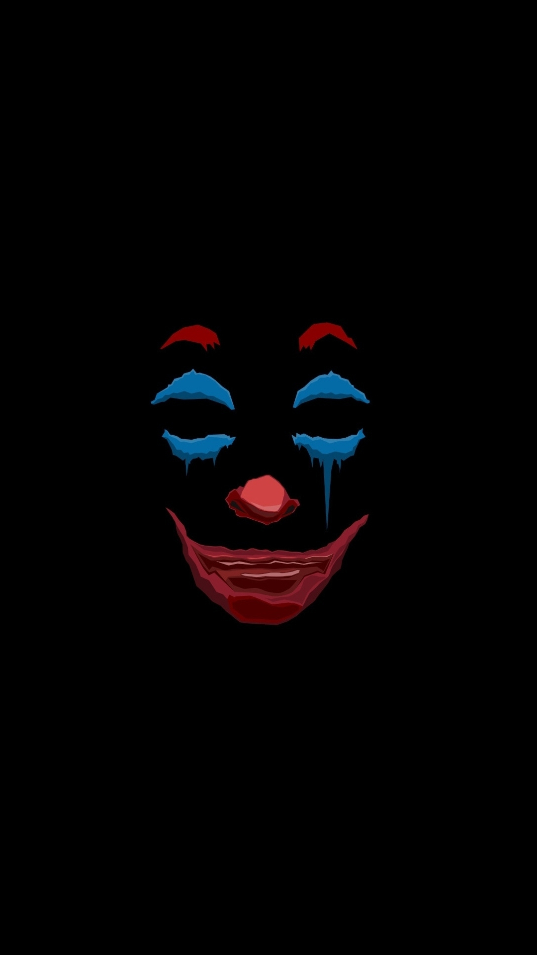 Download 1080x1920 wallpaper  joker  movie face minimalist 