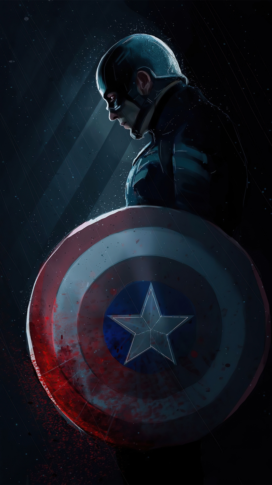 Download 1080x1920 wallpaper dark, captain america, art, 2020, samsung ...