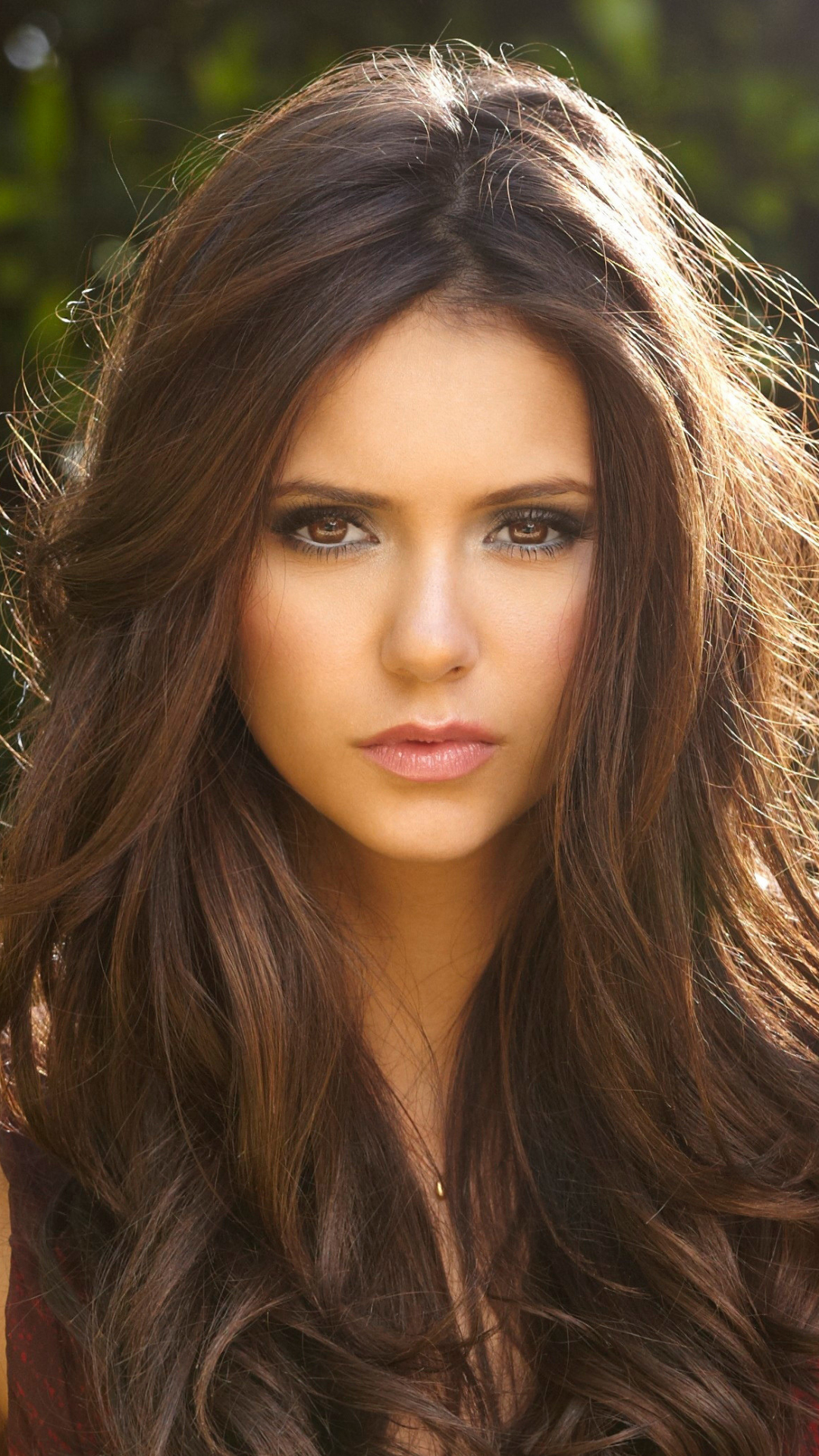 nina dobrev brown hair