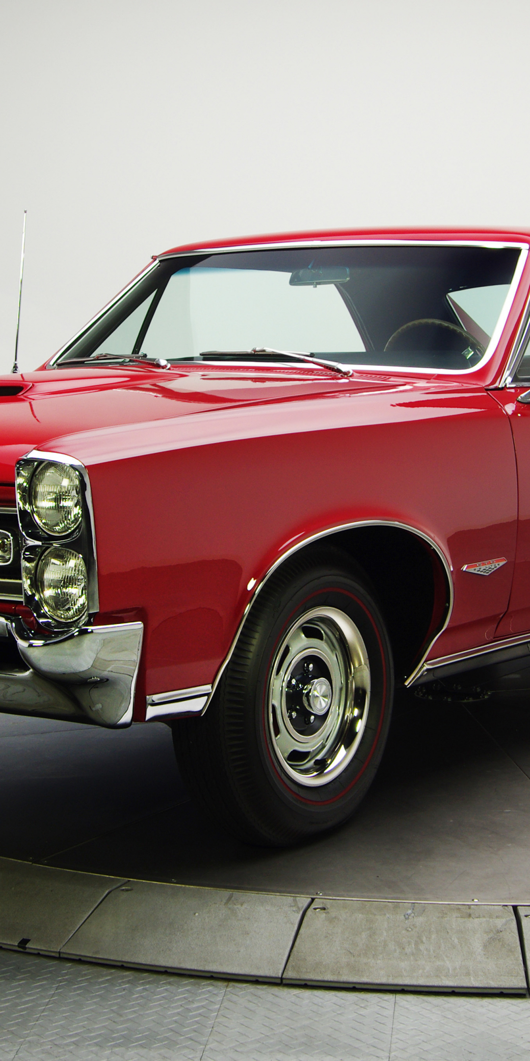 Red, Pontiac GTO, muscle, sports car, 1080x2160 wallpaper