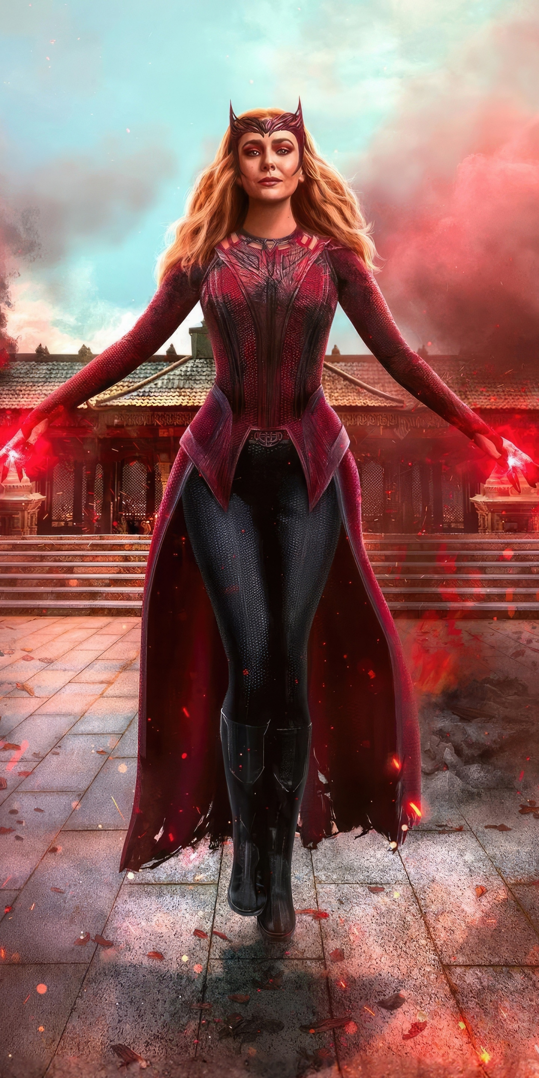 Chaos wizard, scarlet witch, movie, 1080x2160 wallpaper