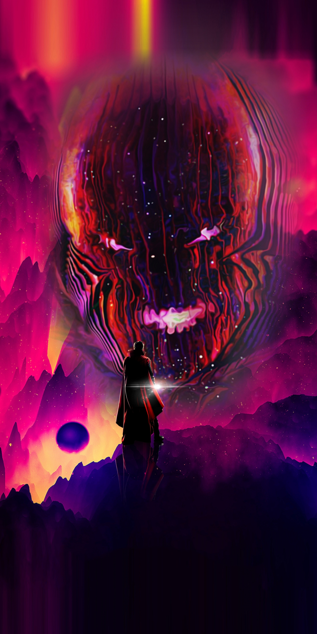 Doctor Strange, fan art, dark dimension, art, 1080x2160 wallpaper
