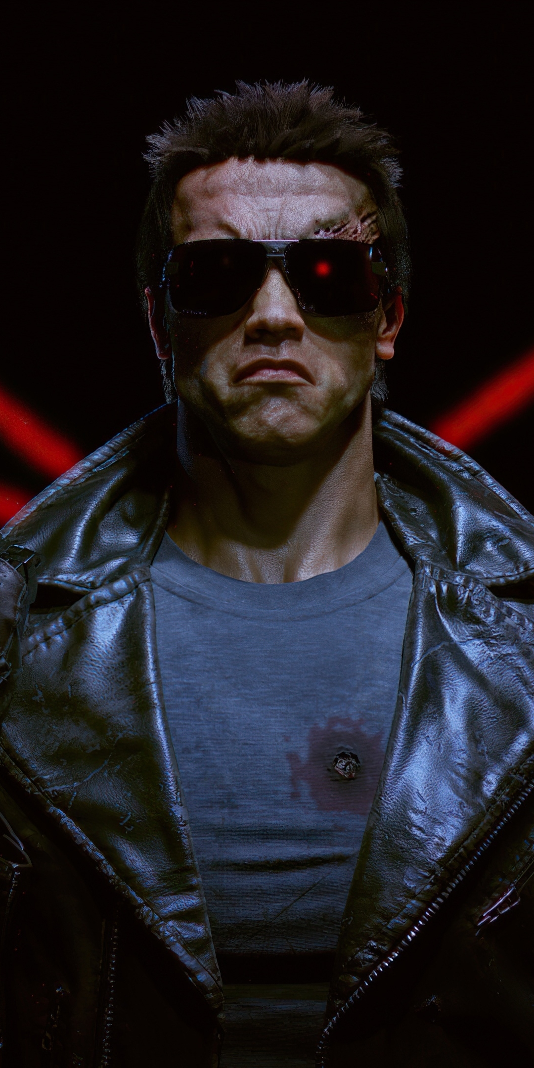 The Terminator, Arnold, fan art, 1080x2160 wallpaper