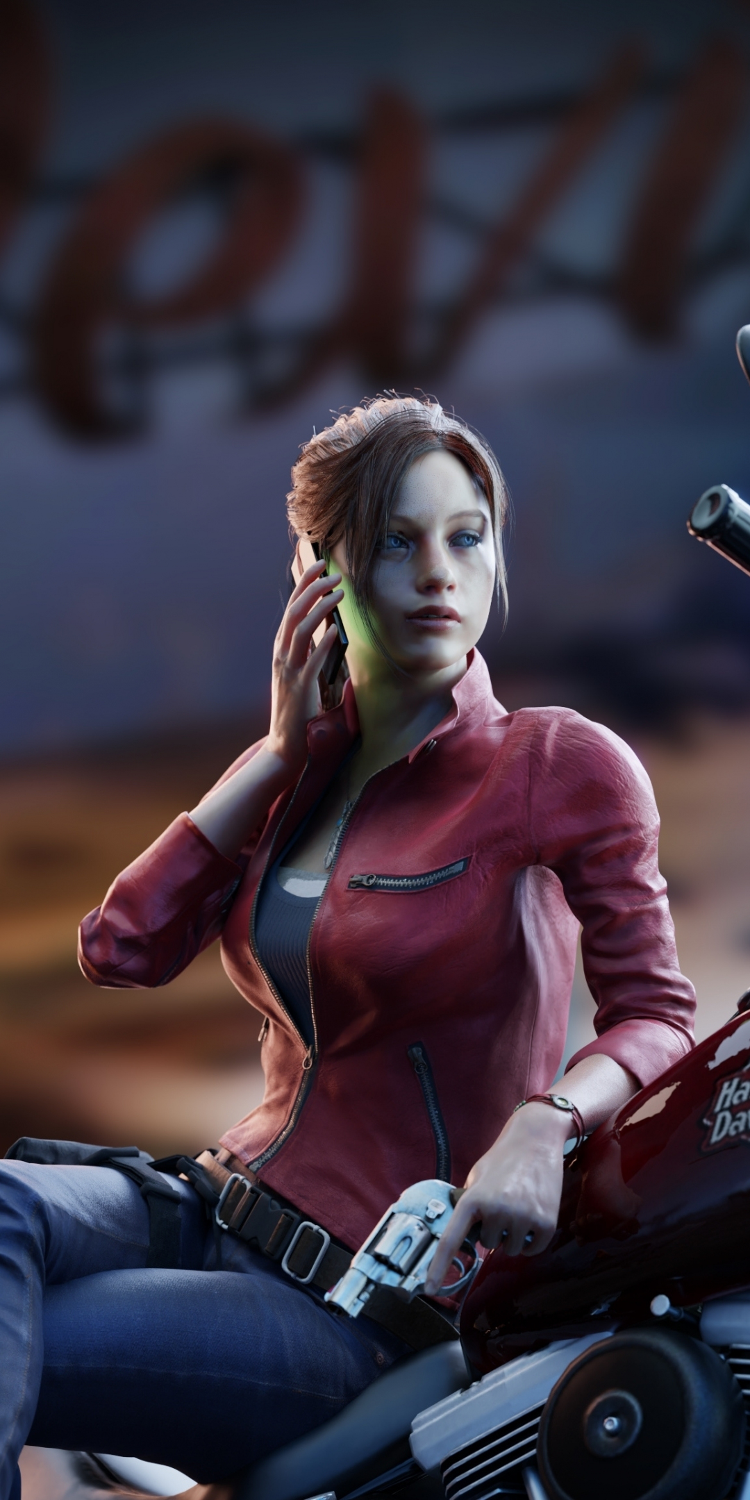 Claire Redfield, beautiful, Resident Evil, game art, 1080x2160 wallpaper