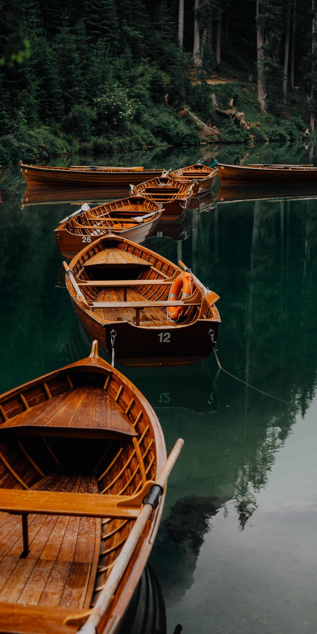 Boats, lake, water, 1080x2160 wallpaper