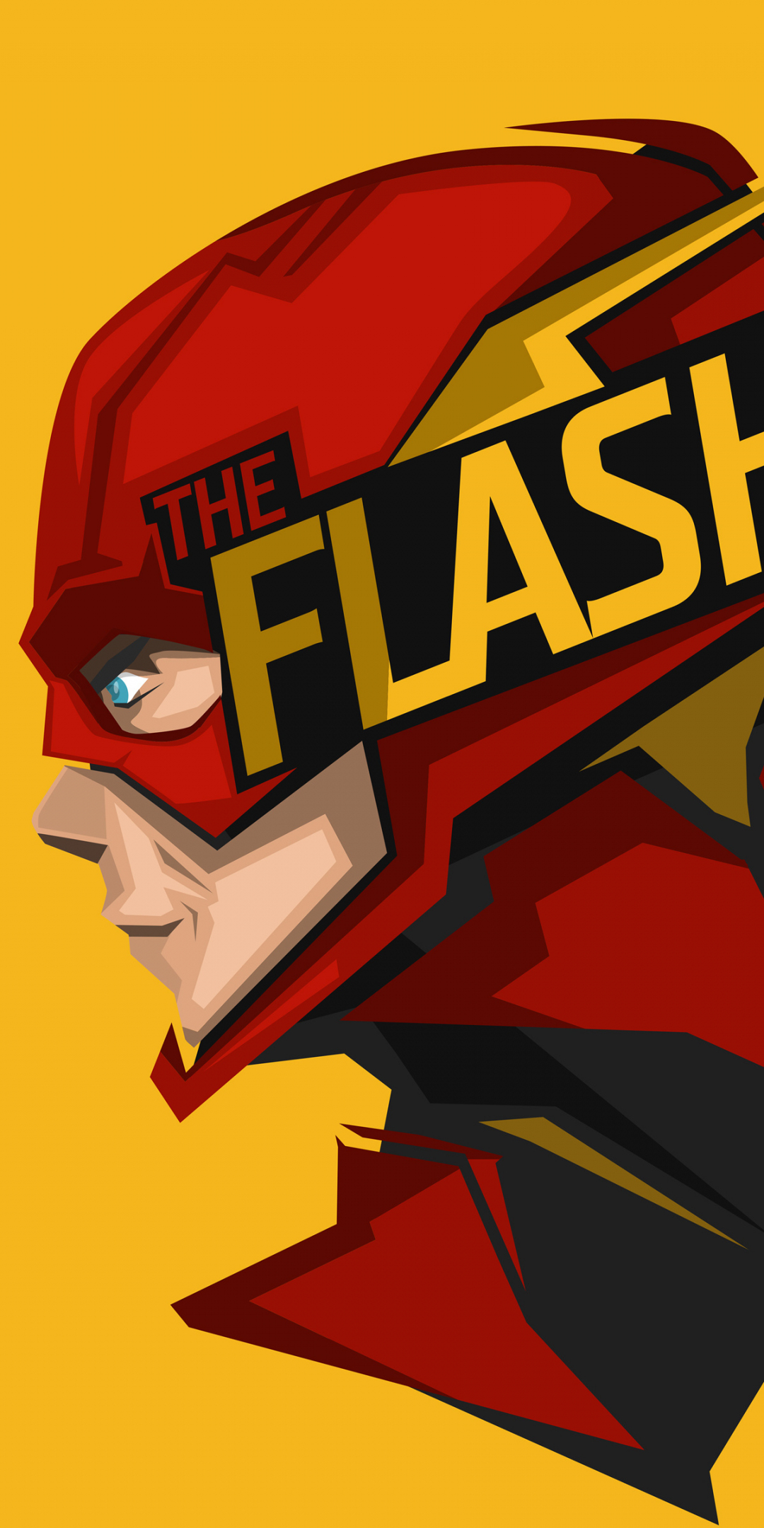 The Flash, minimal, artwork, 1080x2160 wallpaper