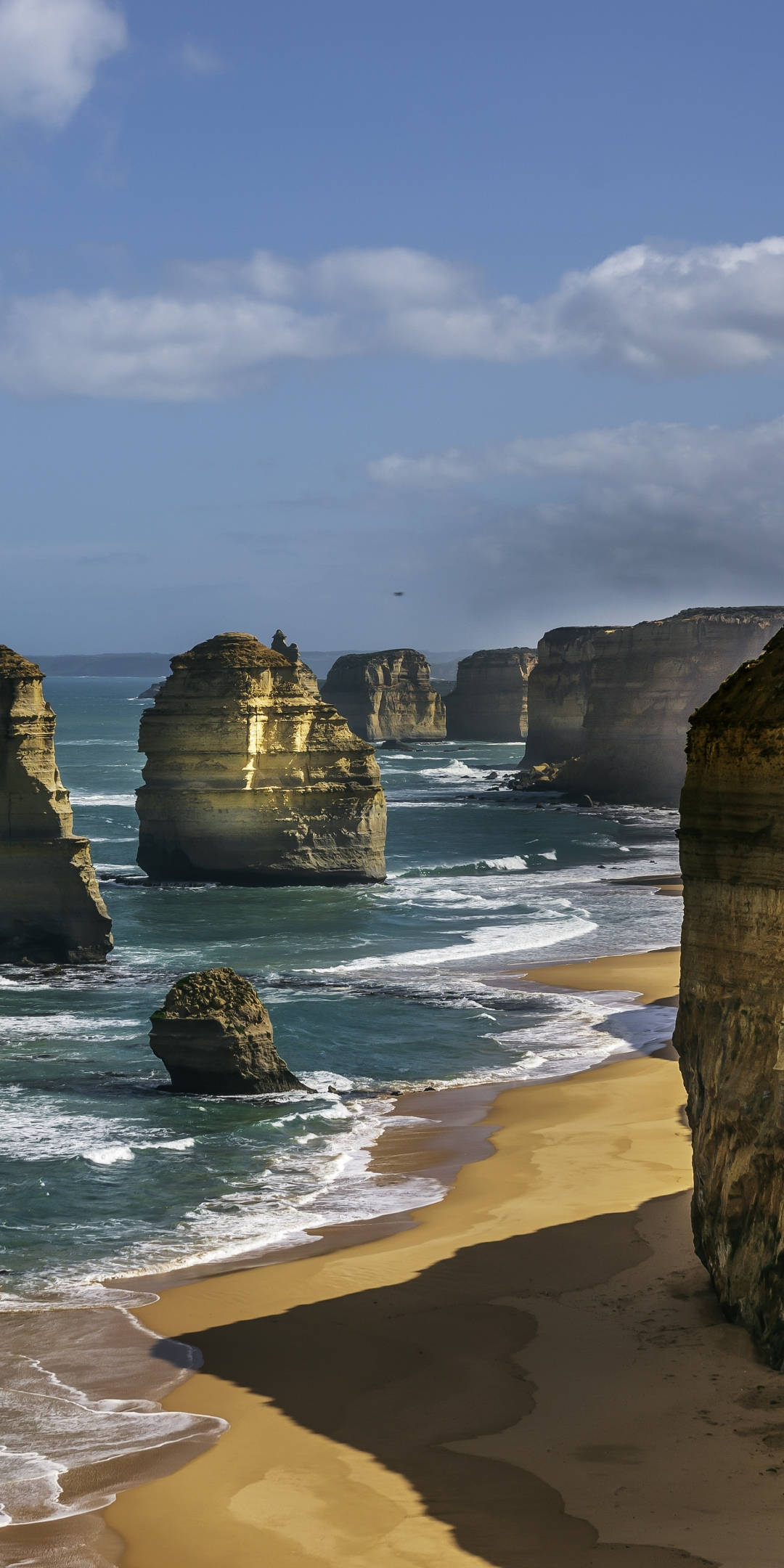 Great cliffs, The Twelve Apostles, Australia, 1080x2160 wallpaper