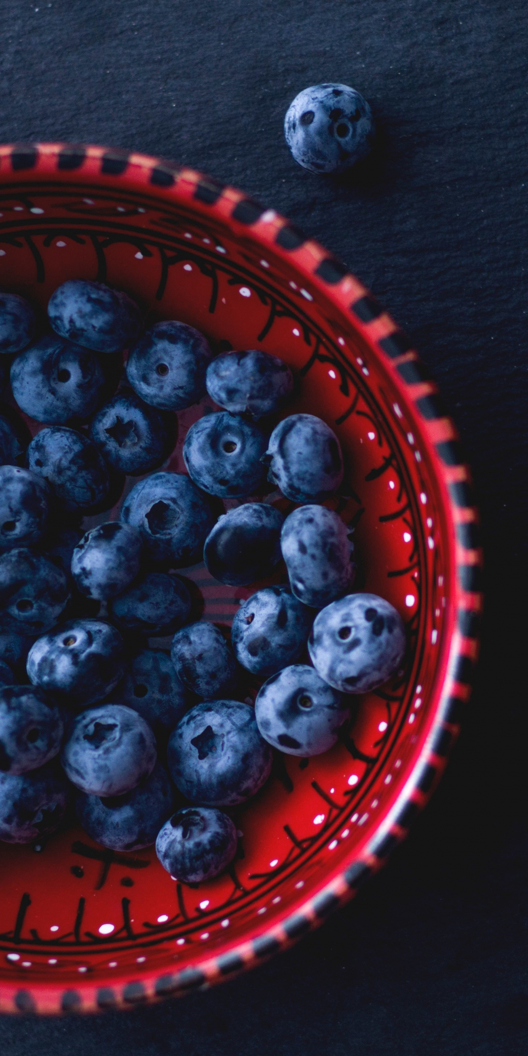 Blueberry, bowl, 1080x2160 wallpaper