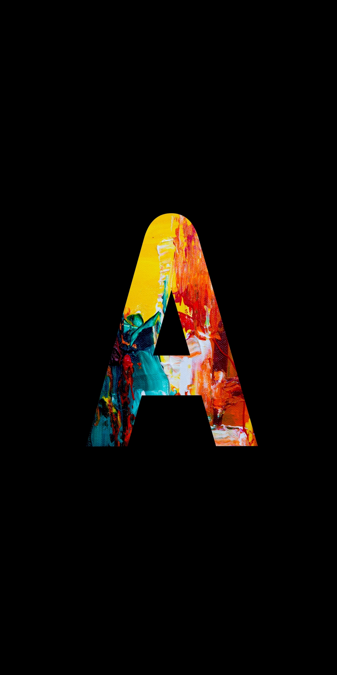 A alphabet, colorful, art, 1080x2160 wallpaper