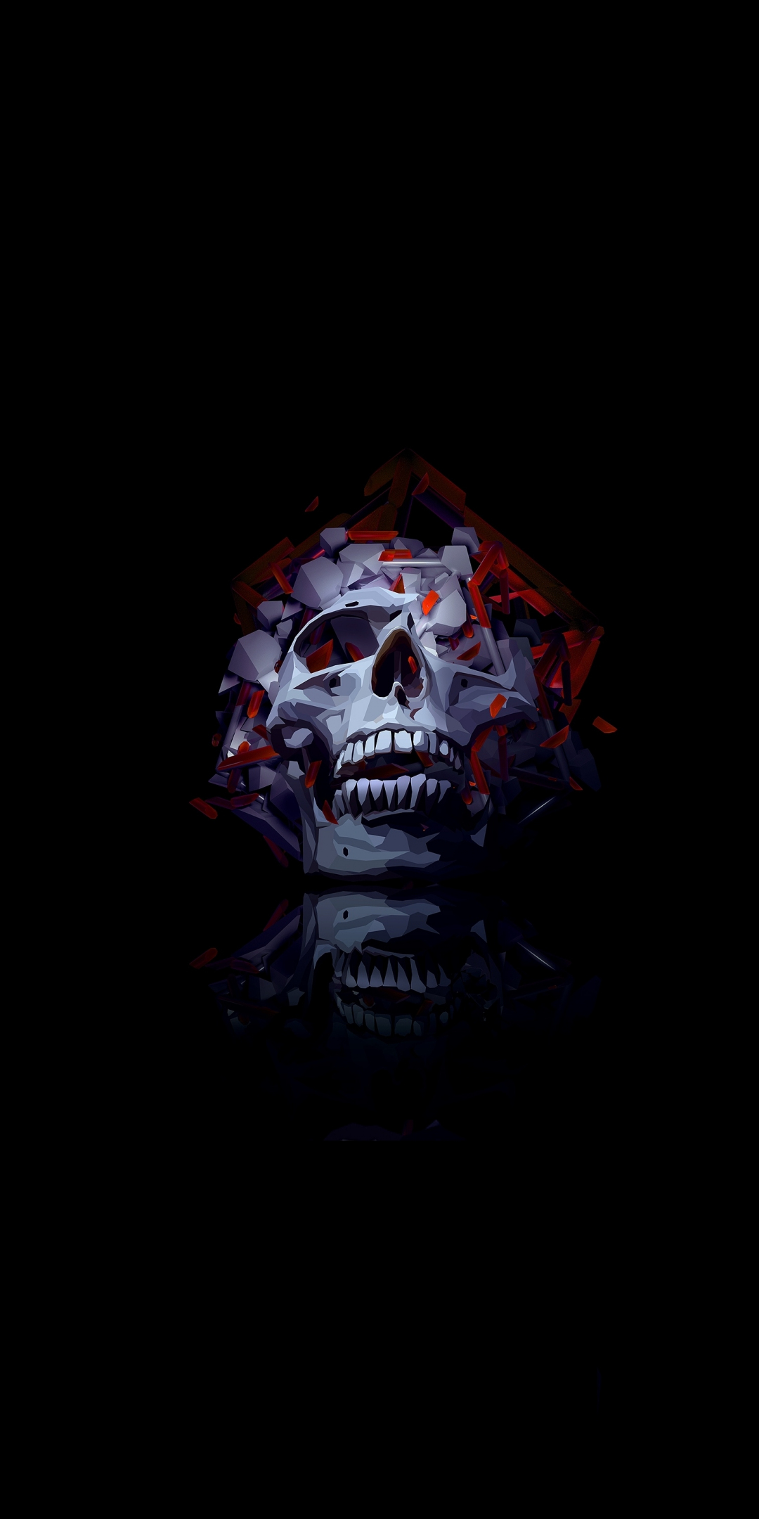 Dark, skull, art, 1080x2160 wallpaper