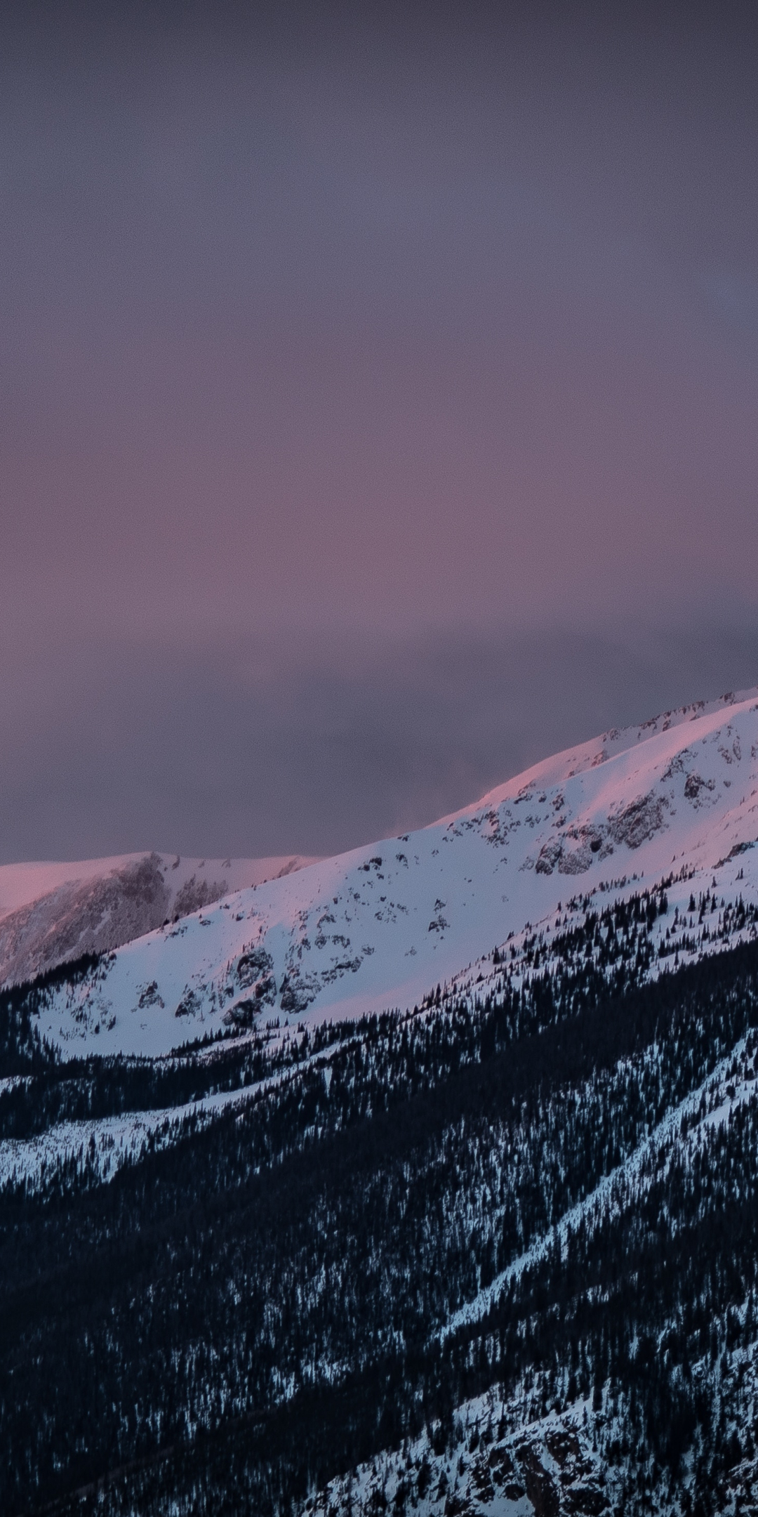 Snow mountains, nature, sky, 1080x2160 wallpaper