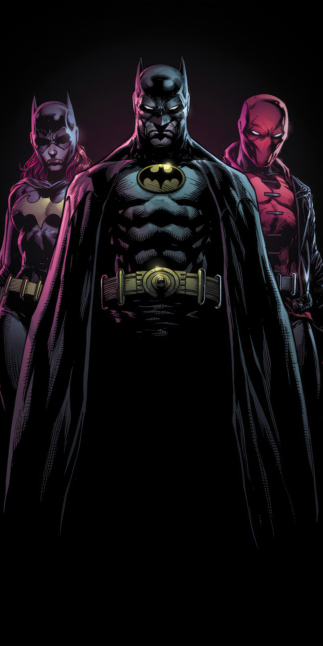 Bat-family, superhero, 1080x2160 wallpaper