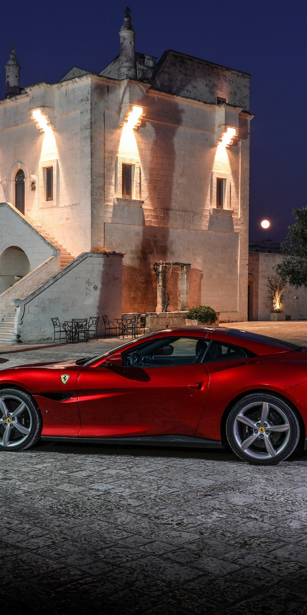 2018, red car, Ferrari Portofino, 1080x2160 wallpaper