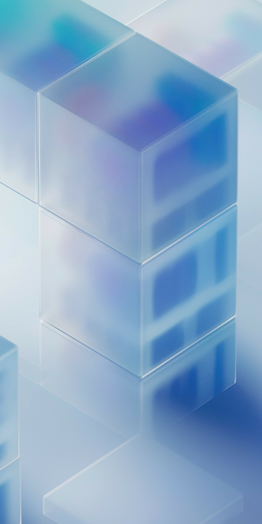Cubical structure, windows 365, Microsoft stock, blue theme, 1080x2160 wallpaper