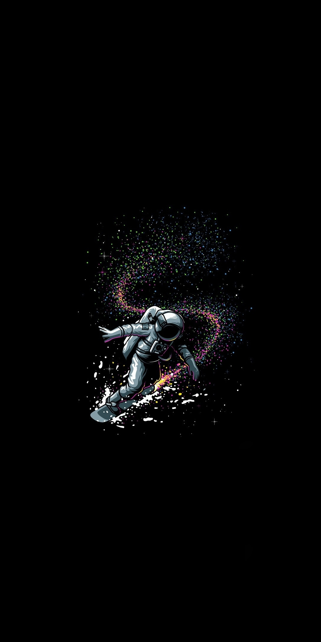 Astronaut, dark, artwork, minimal, 1080x2160 wallpaper