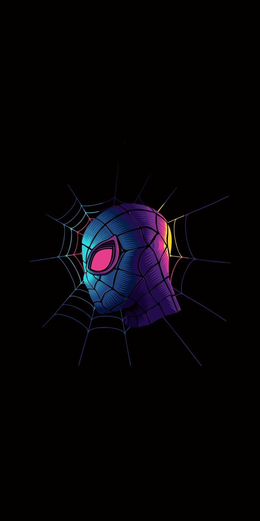 Spider-man, minimal, artwork, 1080x2160 wallpaper