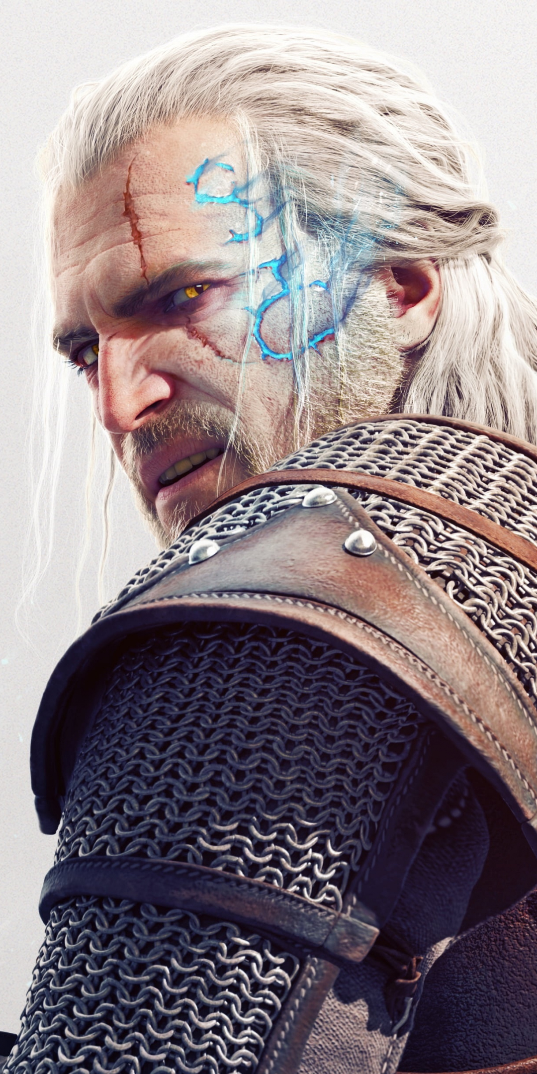 Geralt of rivia, The Witcher 3: Wild Hunt, warrior, artwork, 1080x2160 wallpaper