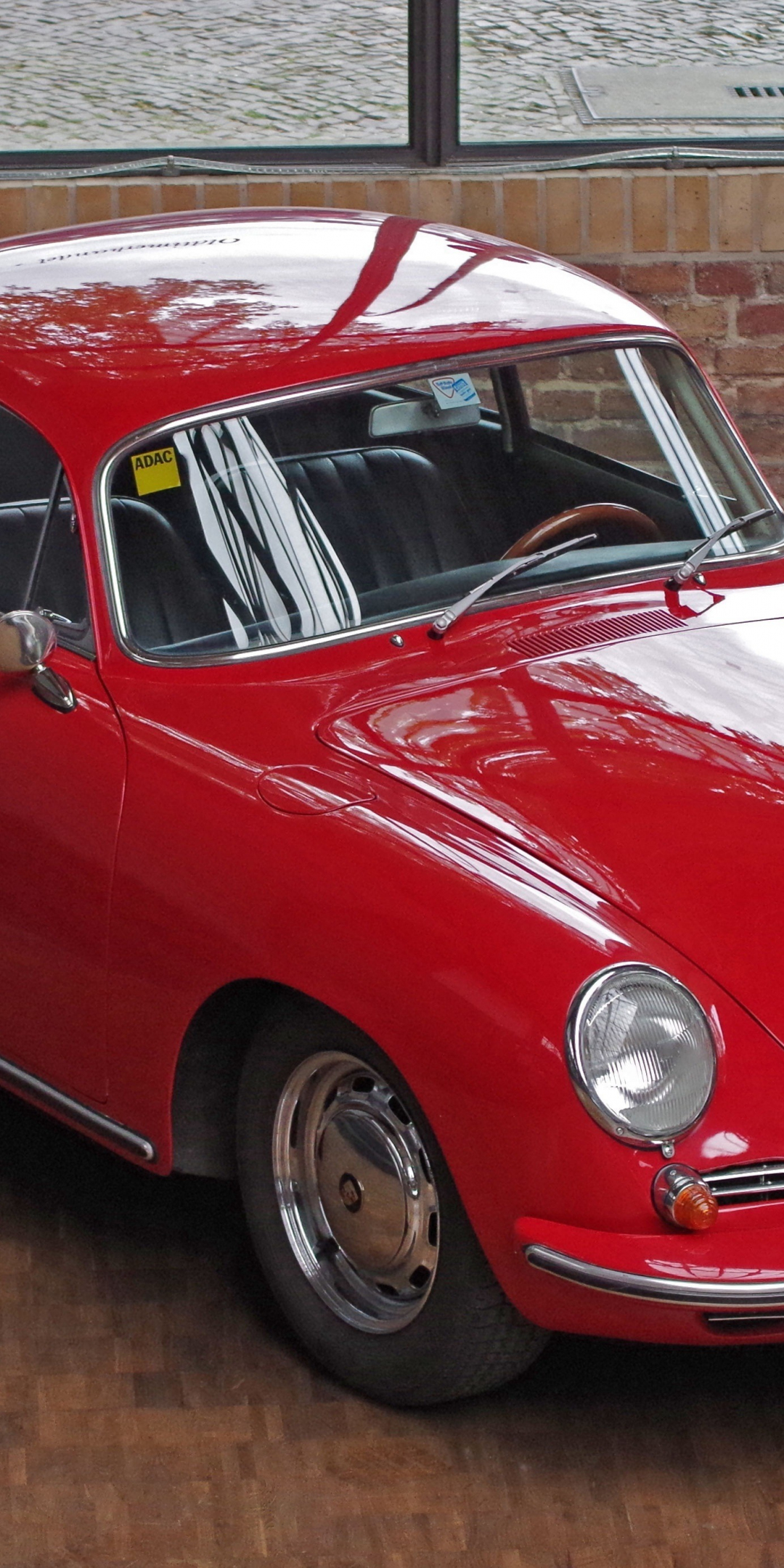 Classic, red, car, Porsche, 1080x2160 wallpaper