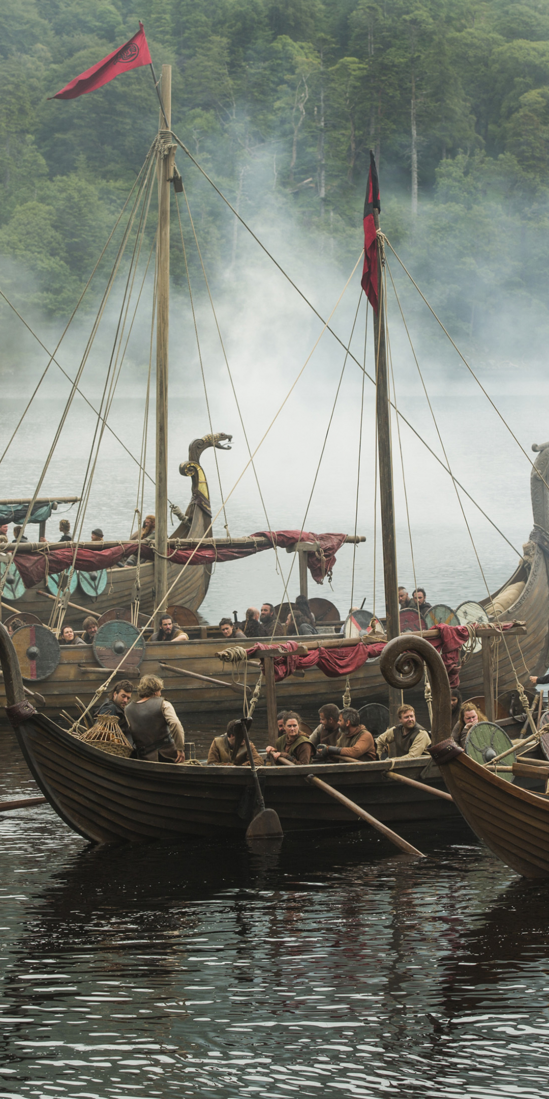 Vikings, boats, tv series, sailing, 2018, 1080x2160 wallpaper