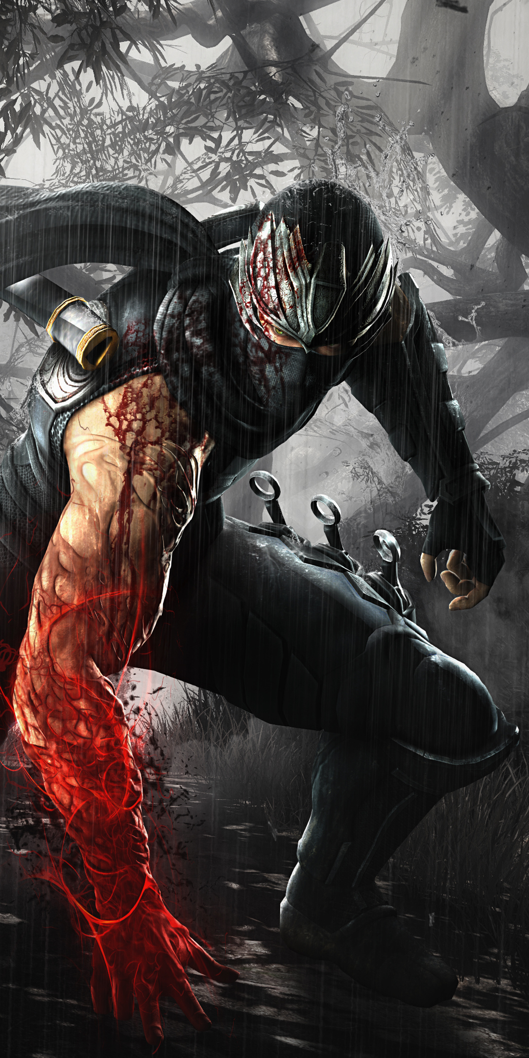 Ninja warrior, Mortal Kombat, artwork, 1080x2160 wallpaper