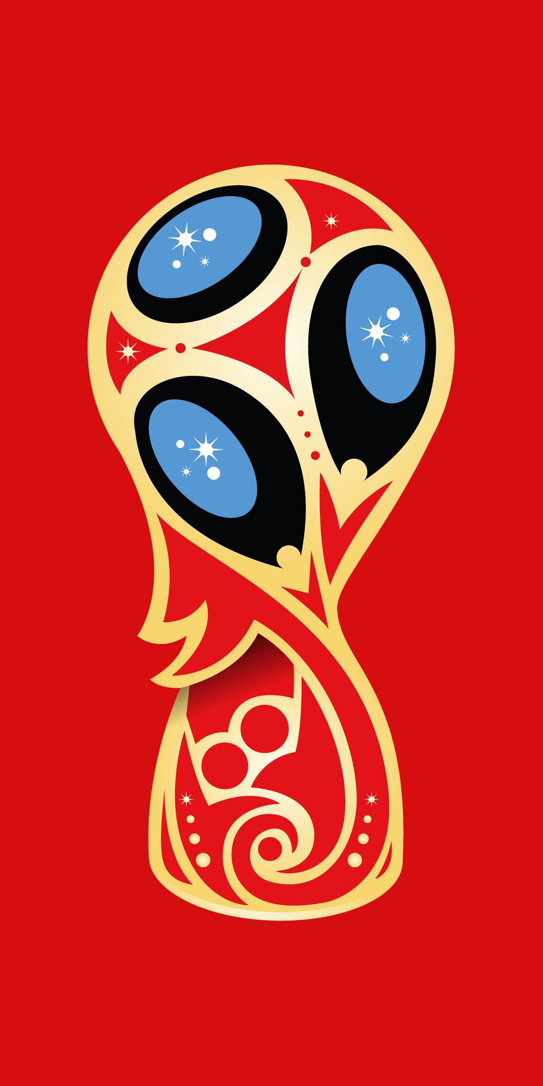 2018 FIFA World Cup, Russia, Trophy, Red, minimal, 1080x2160 wallpaper