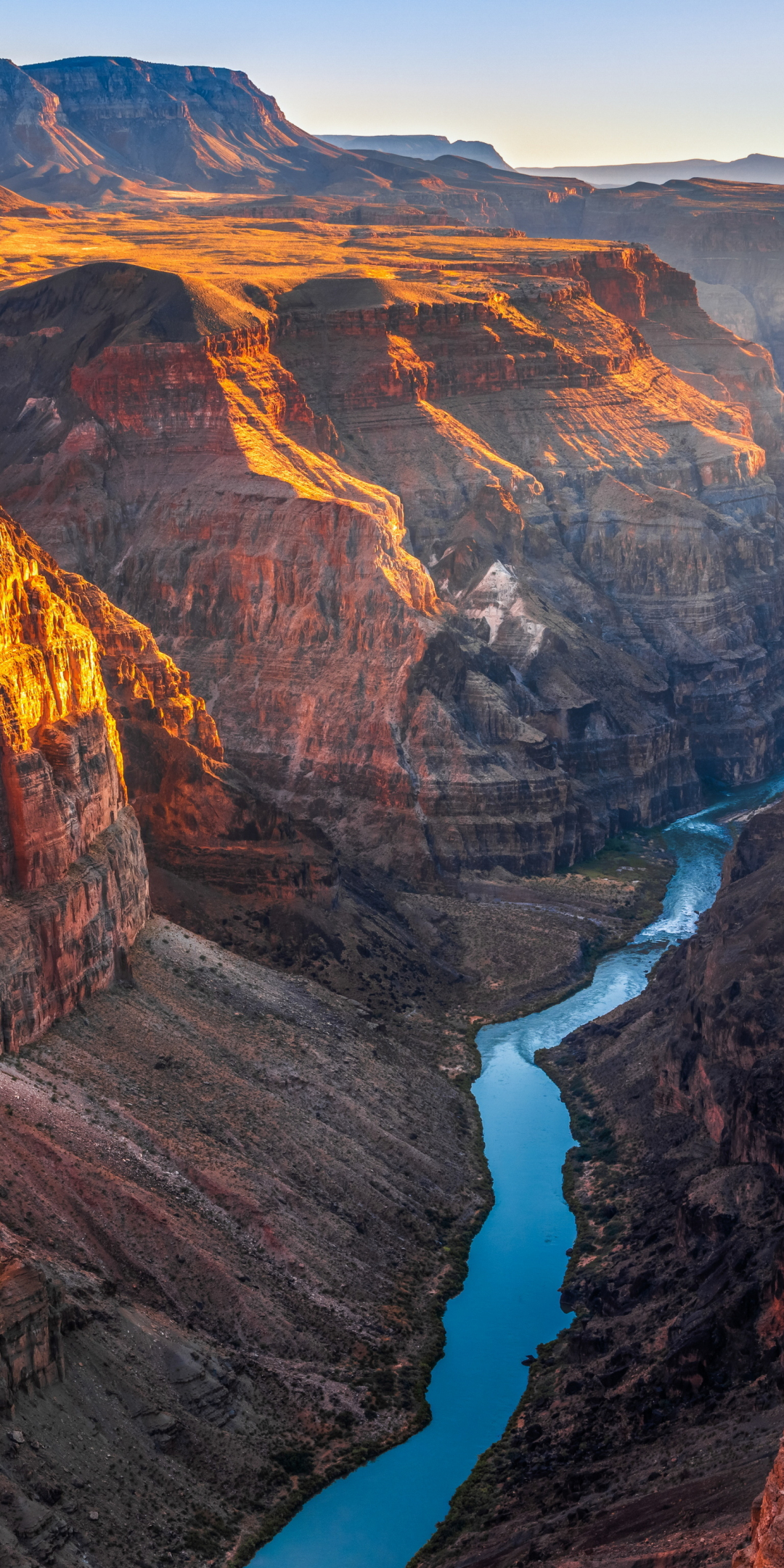 Canyon Park, Canyons, aerial view, river, nature, 1080x2160 wallpaper
