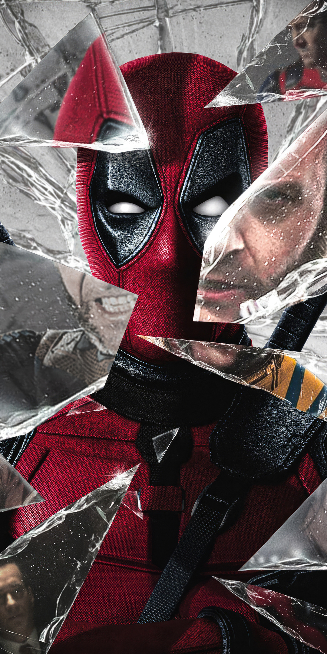 Deadpool and Wolverine, come back movie, scattered glass, 1080x2160 wallpaper