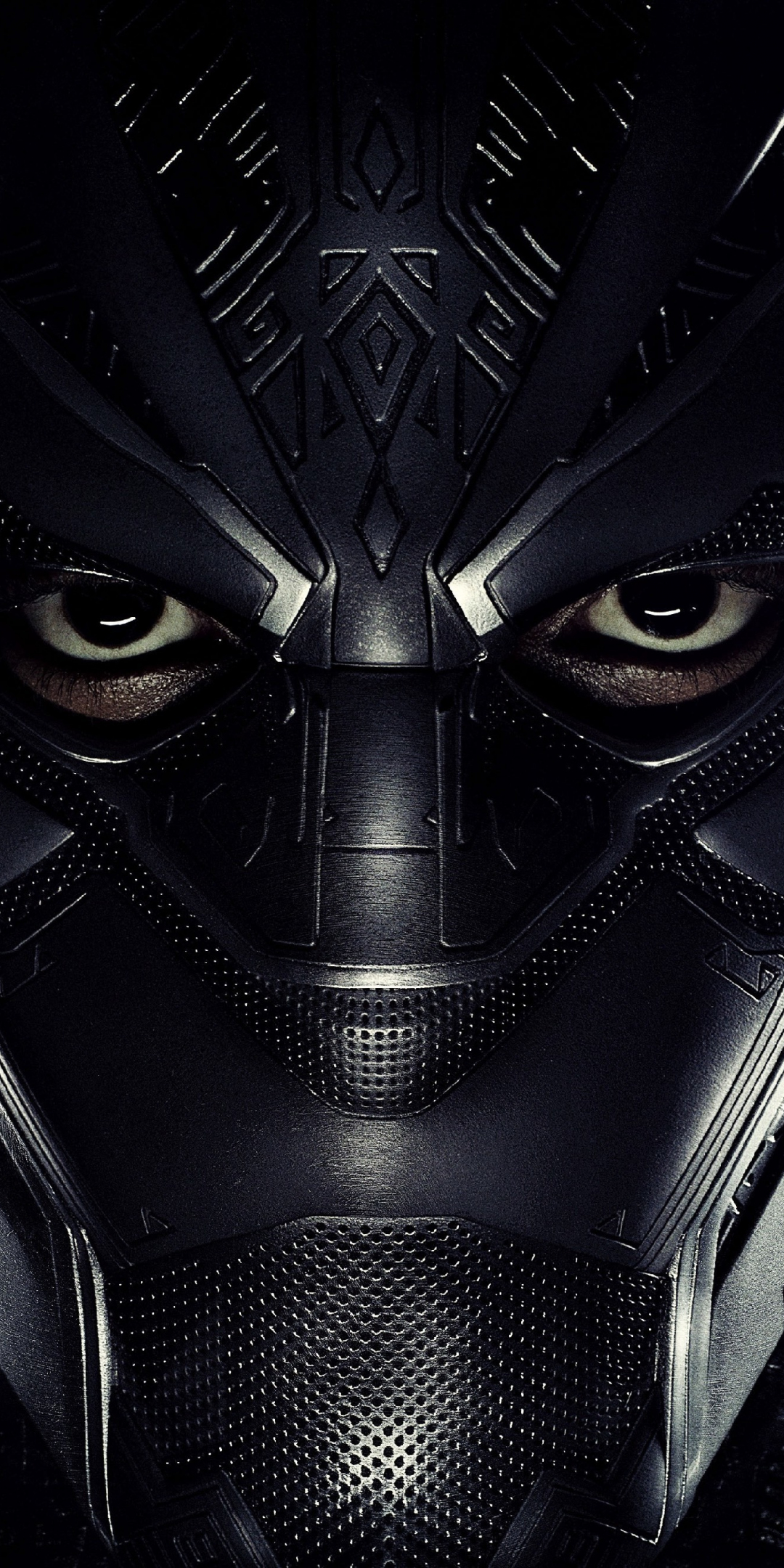 Black panther, superhero's face, movie, 2018, 1080x2160 wallpaper