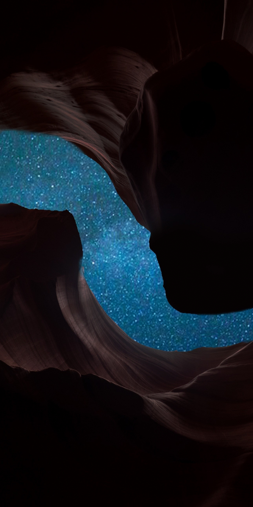 Cave, nature, night, 1080x2160 wallpaper