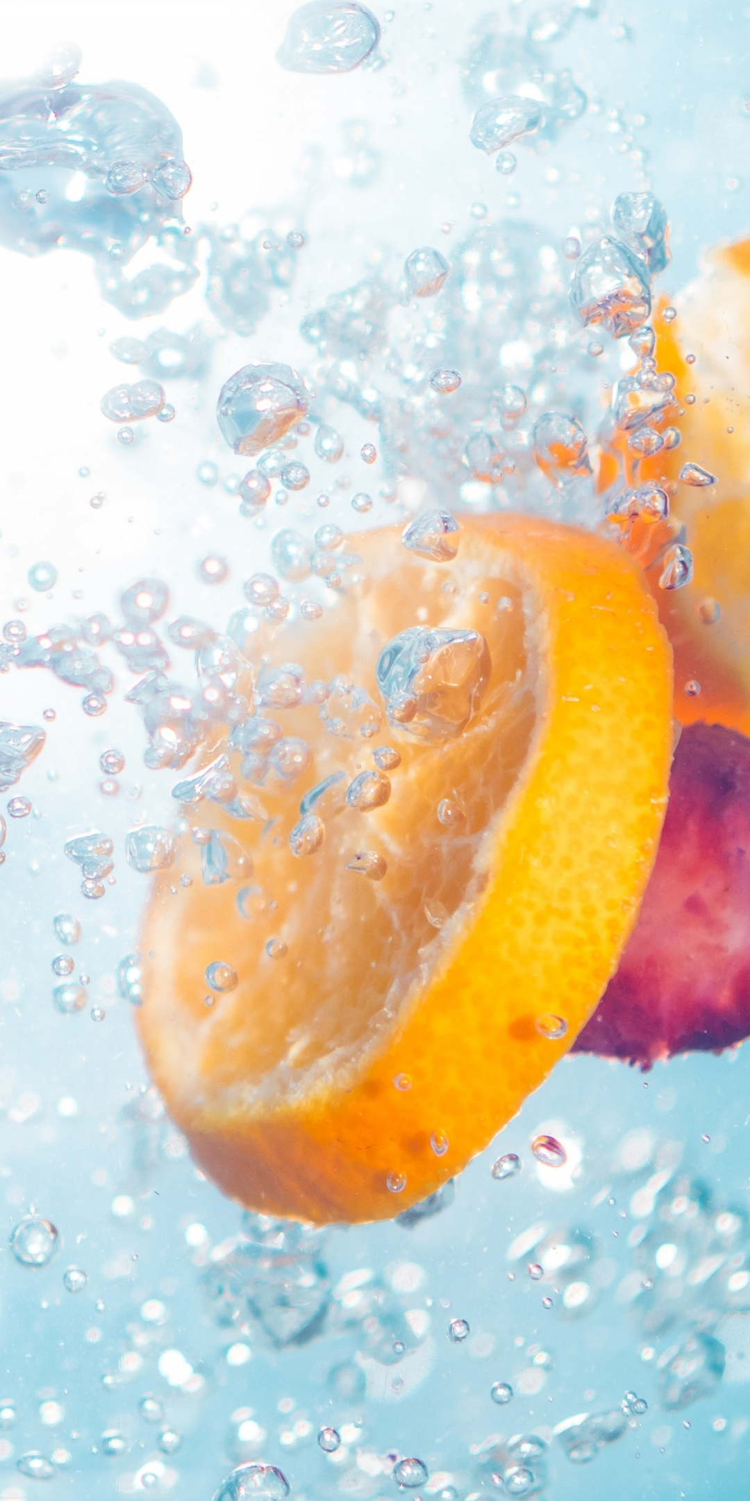 Fruits, orange slice, close up, summer, 1080x2160 wallpaper
