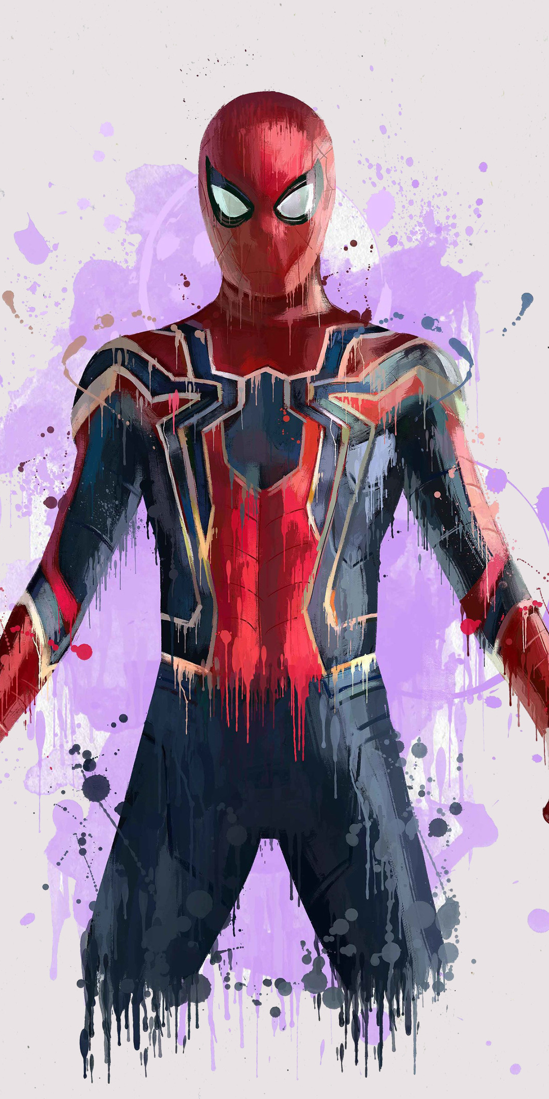 Spiderman, minimal, Avengers: infinity war, 2018, art, 1080x2160 wallpaper