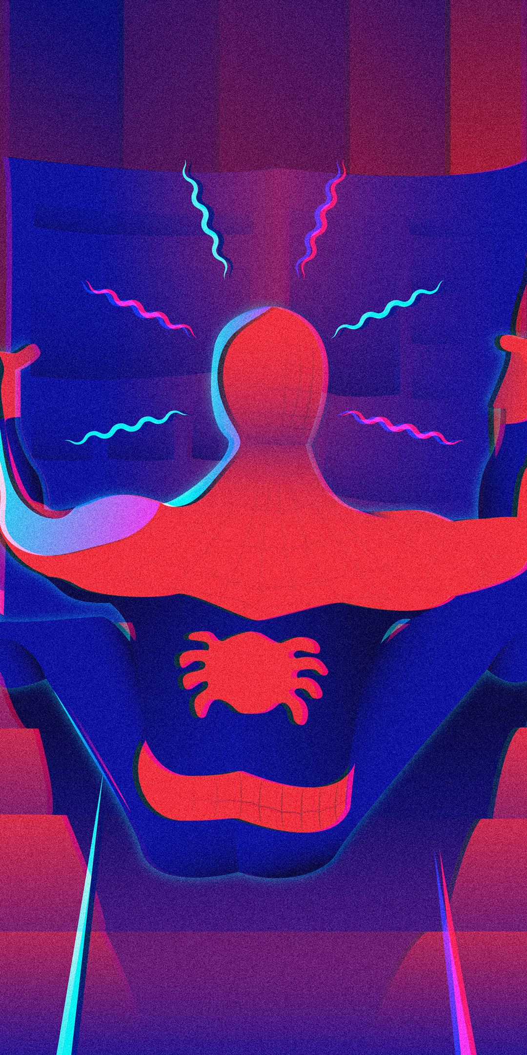 Spider-man into spider-verse, city-map, artwork, movie, 1080x2160 wallpaper