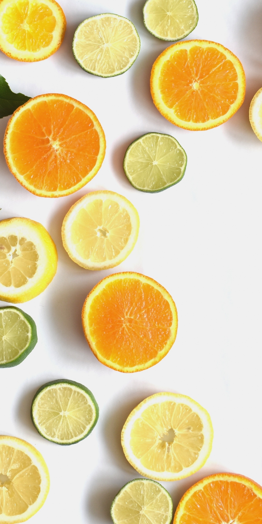 Fruits, slices, lemon and oranges, 1080x2160 wallpaper
