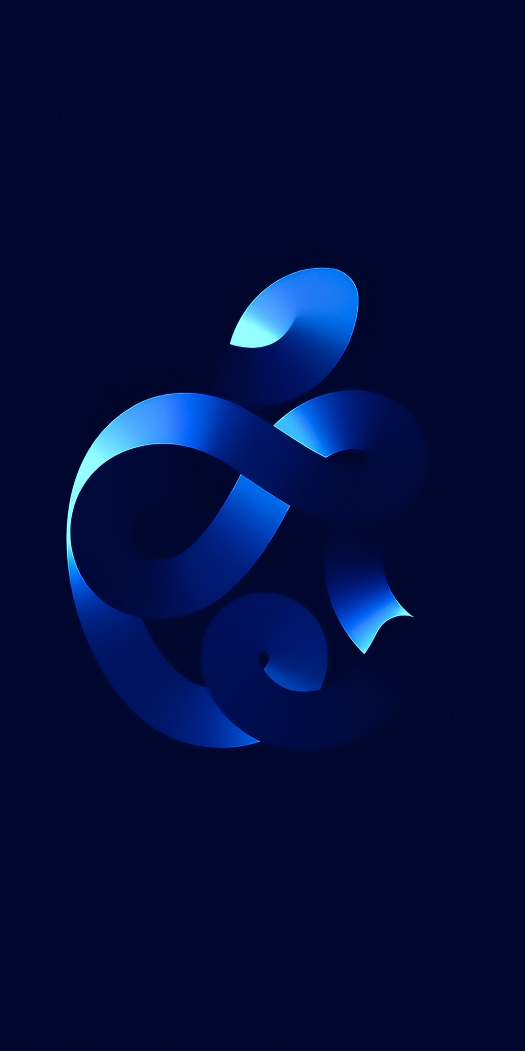 Apple Event, blue logo, minimal, 1080x2160 wallpaper