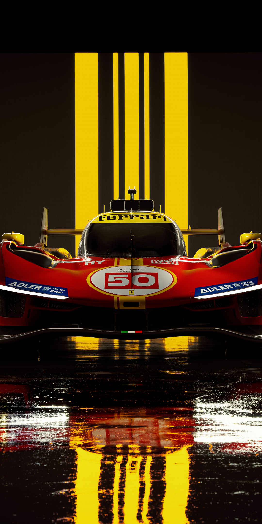 2023 Ferrari 499p, formula one car, red, 1080x2160 wallpaper